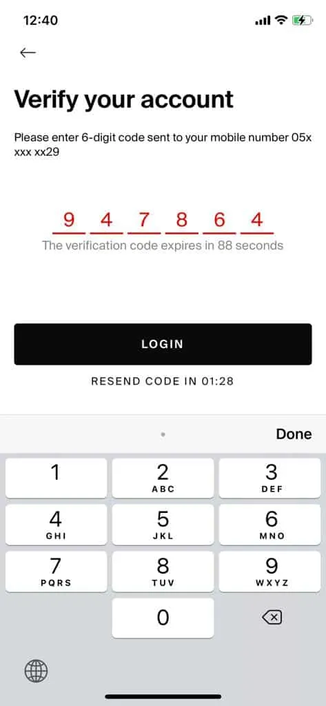 Etisalat login registration form verification 