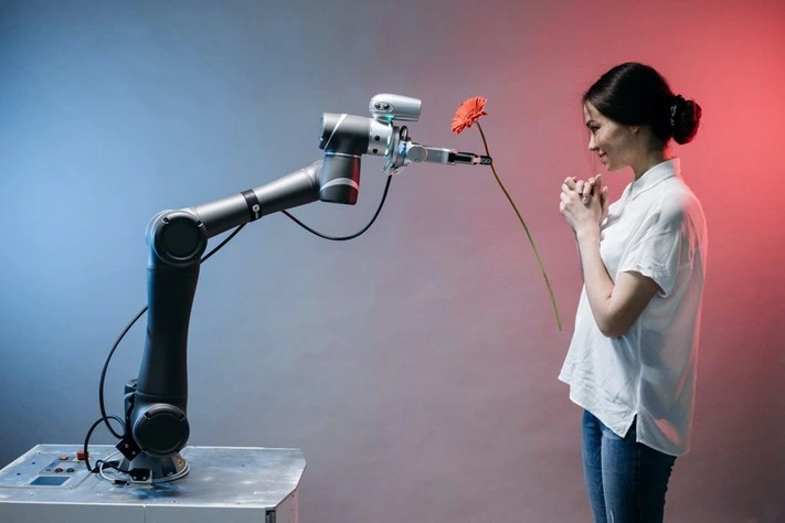 Artificial Intelligent Robot Proposing Girl 