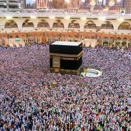 People performing Hajj in Saudi Arabia