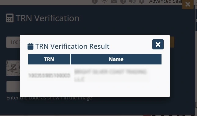 online trn verification in uae