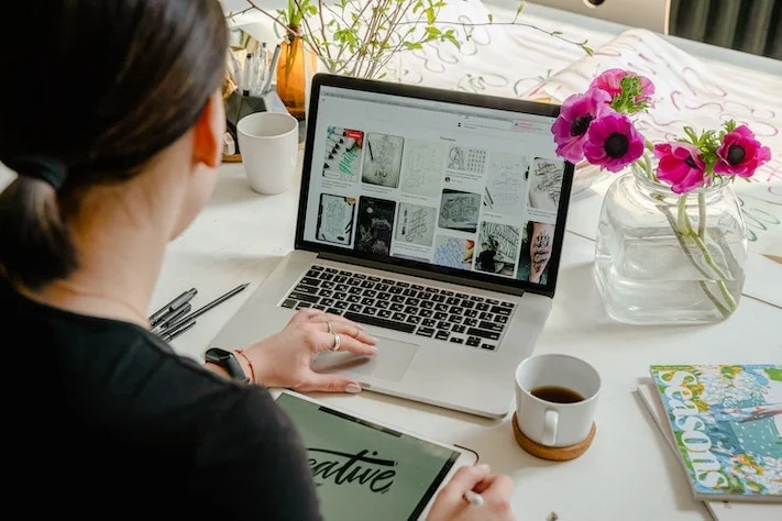 Lady working in dubai office